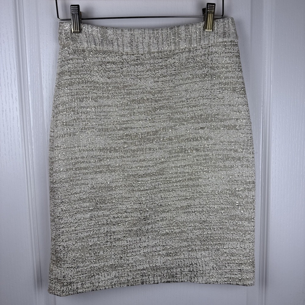Kate Spade New York Skirt The Rules Metallic Gold Tweed Mini Skirt Sz 00
